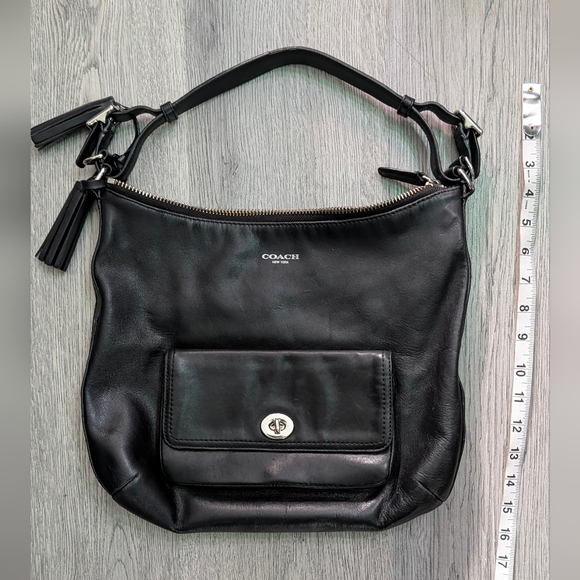 🖤Vintage COACH Legacy Leather Courtenay Hobo Black Leather Y2K Goth 00s - Picture 3 of 13